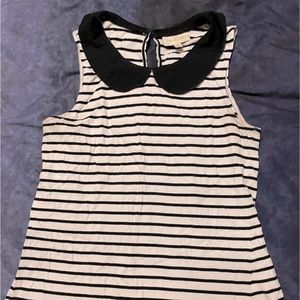 Black and white sleeveless top from ModCloth, size medium
